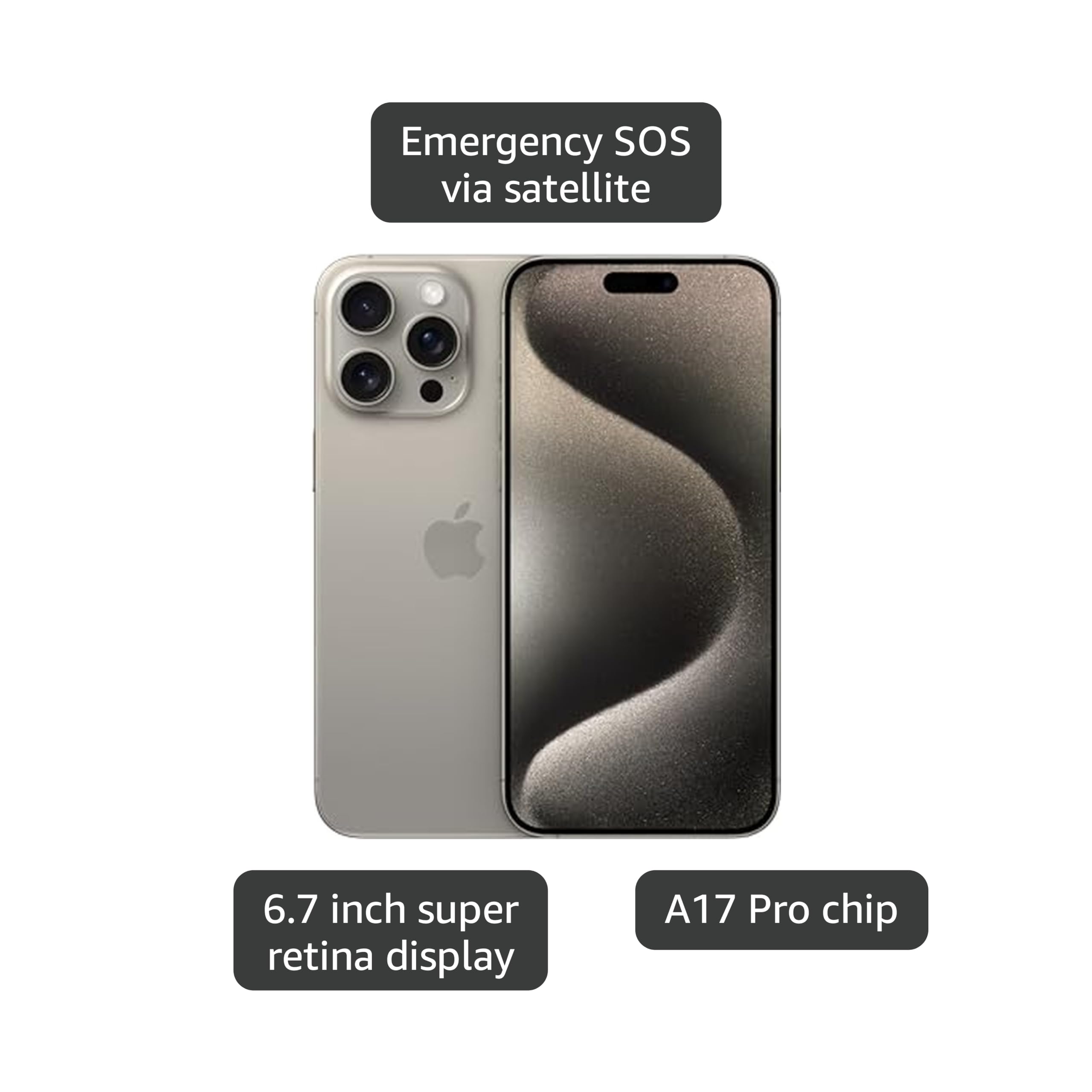 iPhone 15 Pro Max 256GB ナチュラルチタニウム　USB-C Amazon.com: Apple iPhone 15 Pro Max, 256GB, Natural Titanium - T